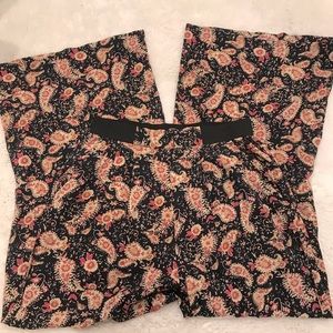 Forever 21 Floral Wide Leg Palazzo Paisley Pants